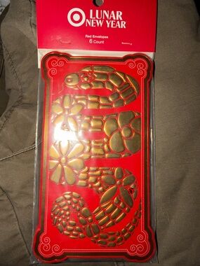 Target Red and Gold Lunar New Year Envelopes - 6 Pack year of the snake Chinese
